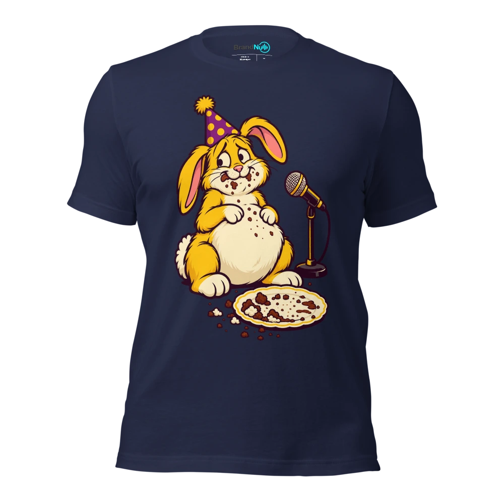 THE RABBIT ATE THE CAKE BEFORE THE SOUND CHECK T Shirt Navy Front