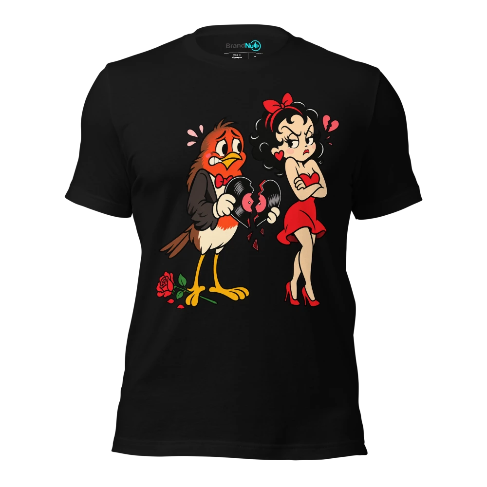 THE ROBIN HAS DELIVERED THE WRONG LOVE SONG T Shirt Black Front