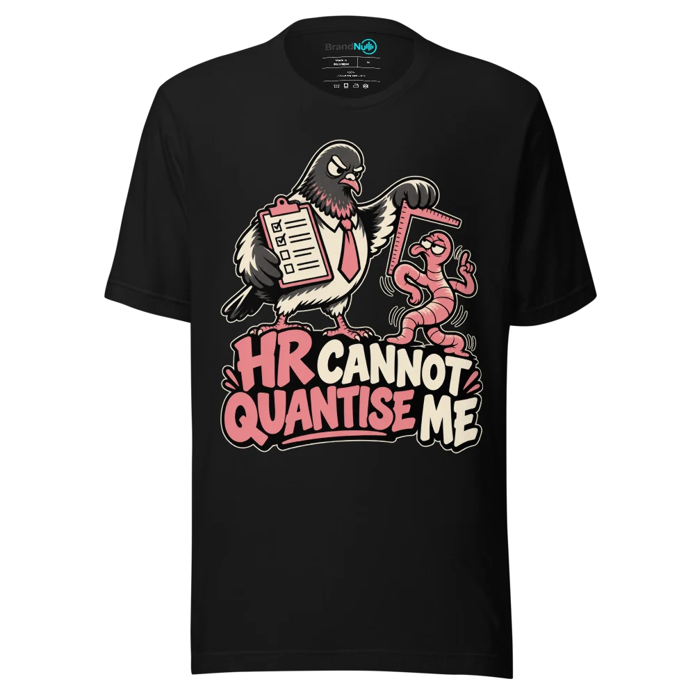 HR CANNOT QUANTISE ME T Shirt Black Front