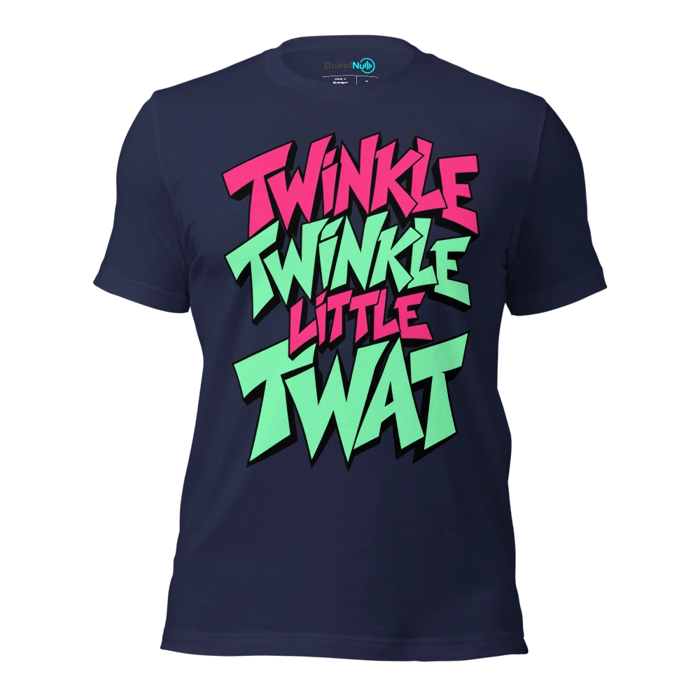 TWINKLE TWINKLE LITTLE TWAT T Shirt Navy Front