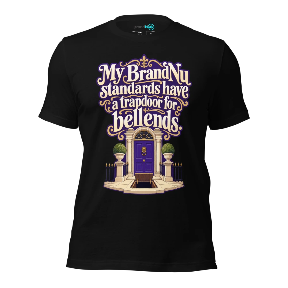 My BrandNu standards have a trapdoor for bellends T Shirt Black Front
