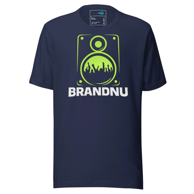 Speaker Crowd – Green Screen DJ Performance Tee - Navy
