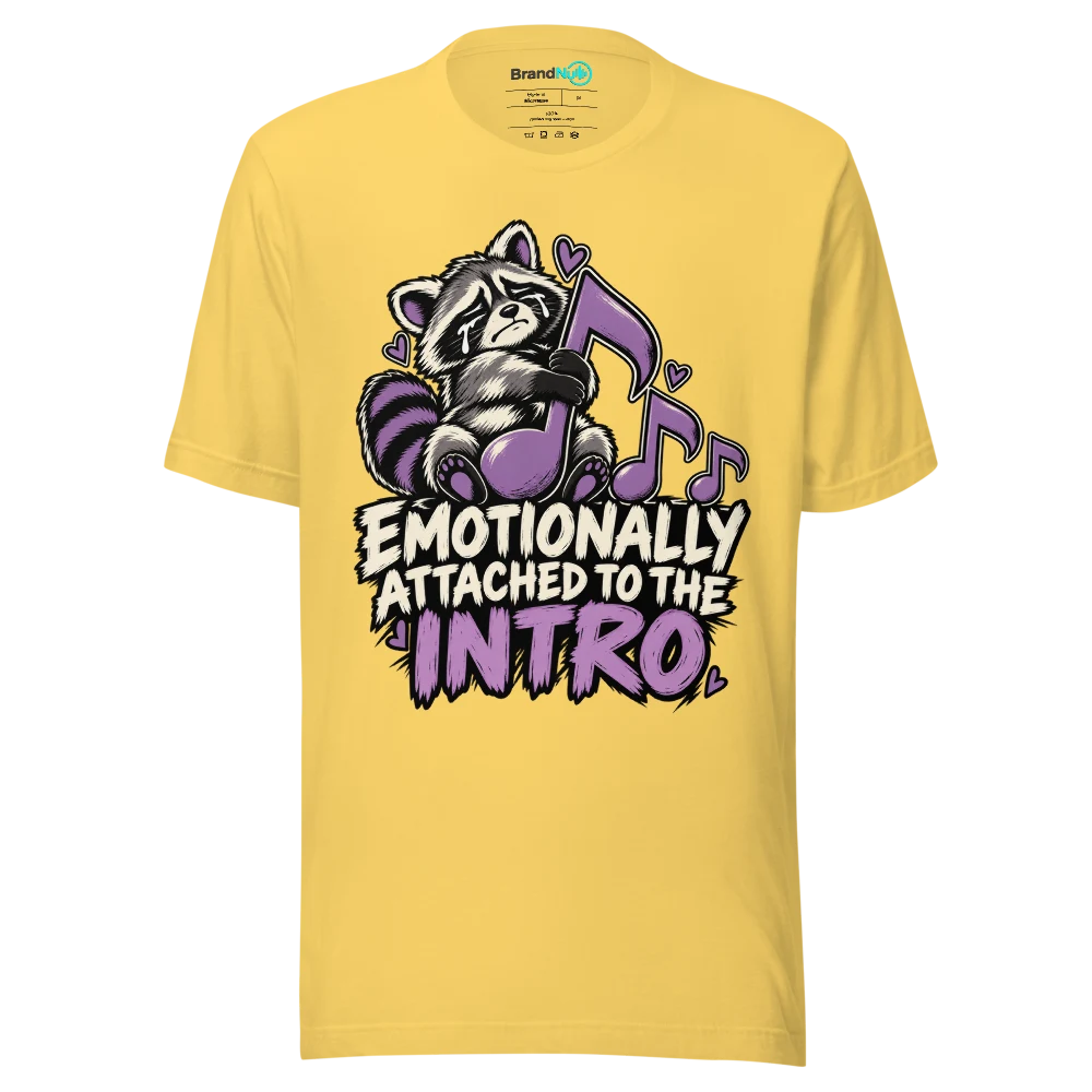 EMOTIONALLY ATTACHED TO THE INTRO T Shirt Yellow Front