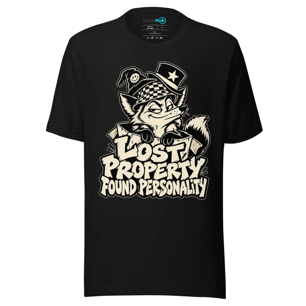 LOST PROPERTY FOUND PERSONALITY T Shirt Black Front