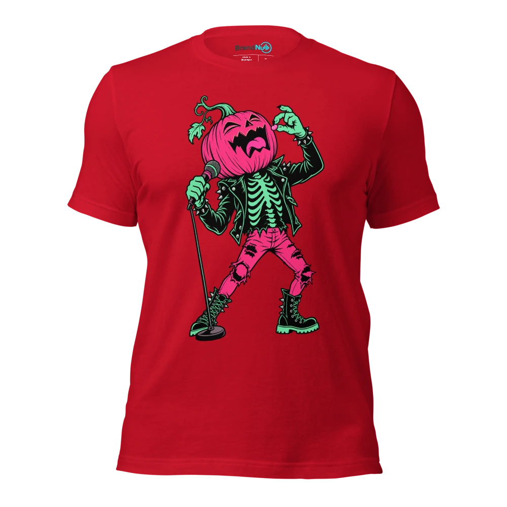 Pumpkin singer eating a very small throat lozenge T Shirt Red Front