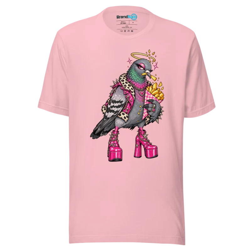 BrandNu After-Hours Pigeon T-Shirt - Pink - Front