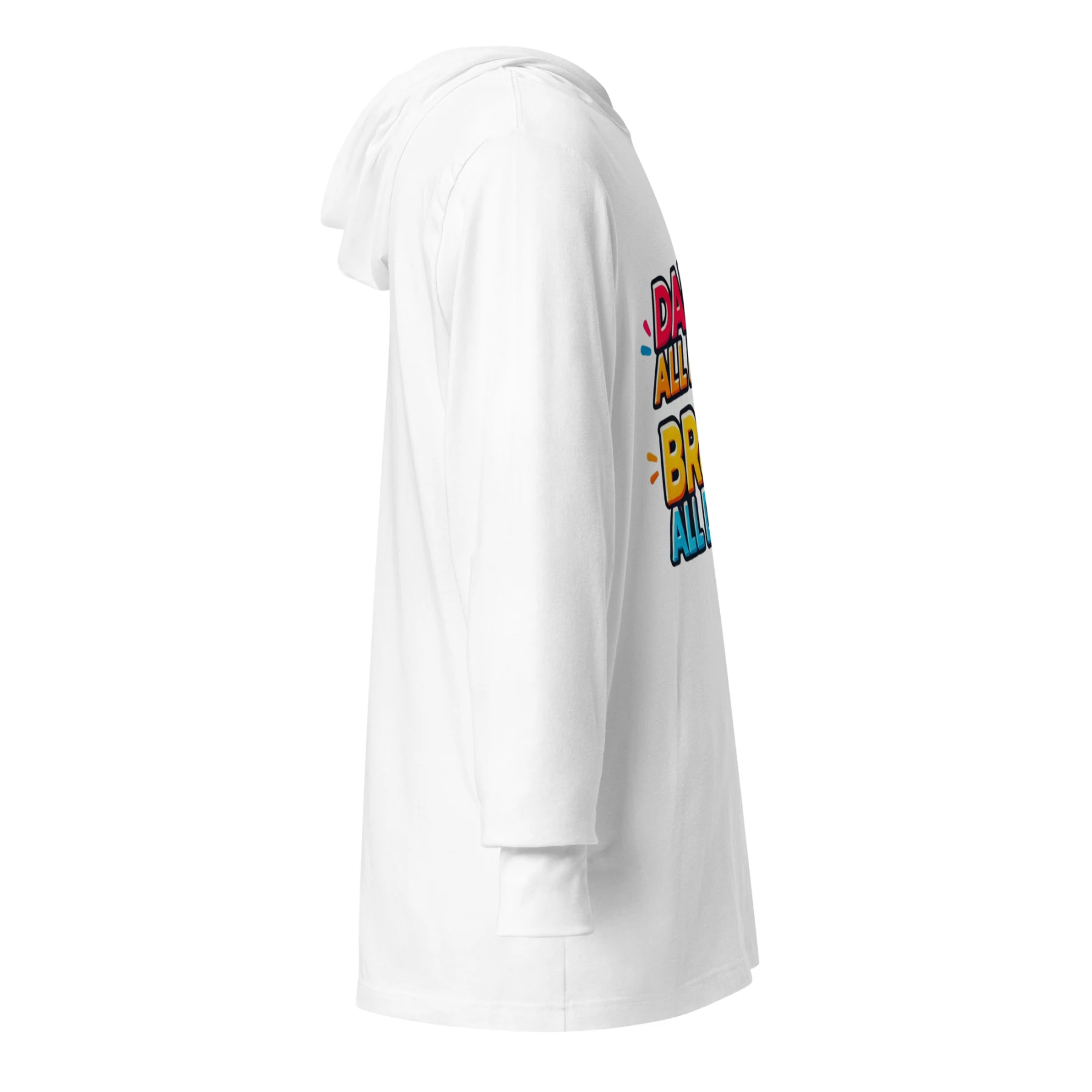 Dance All Night Colourful Hooded Long-Sleeve Tee