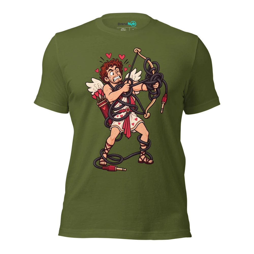 THIS BOW IS JUST ANOTHER BAD CABLE LOOP T Shirt Olive Front