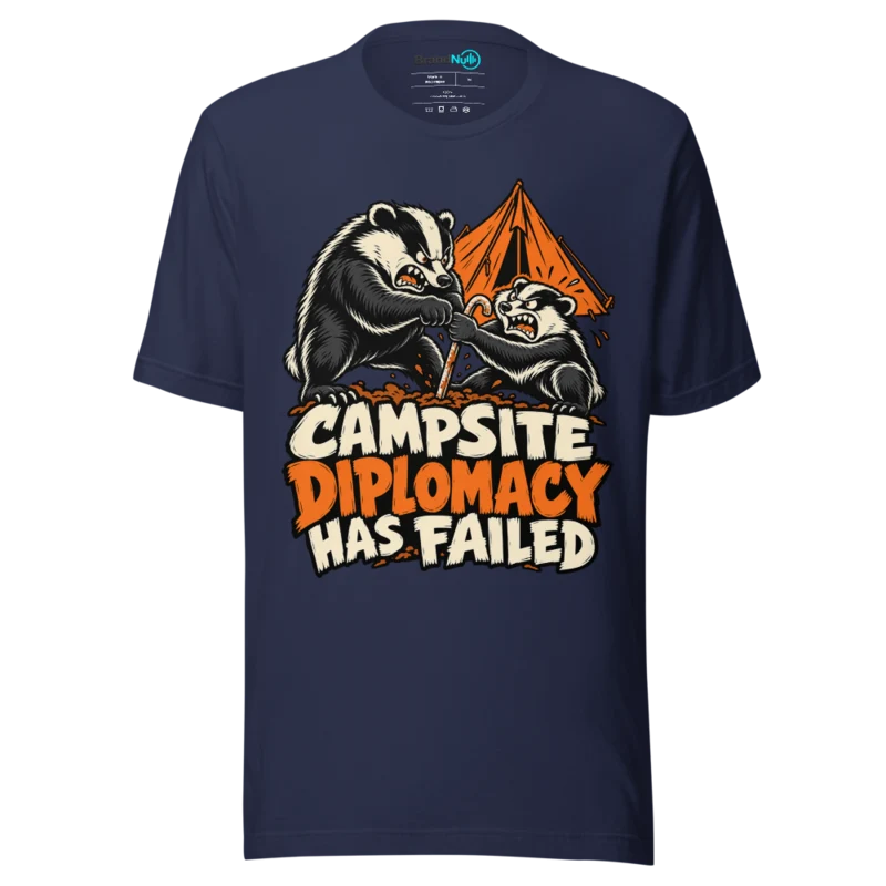 CAMPSITE DIPLOMACY HAS FAILED T Shirt - Navy