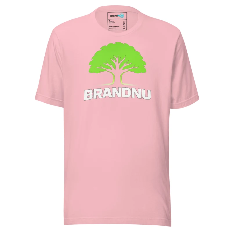 BrandNu Solid Roots – Green Screen Rave Tee - Pink
