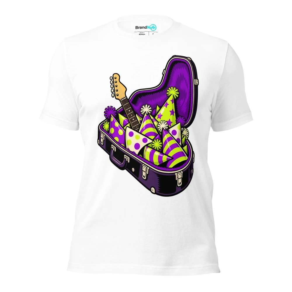 THIS GUITAR CASE IS MY PARTY BAG T Shirt White Front