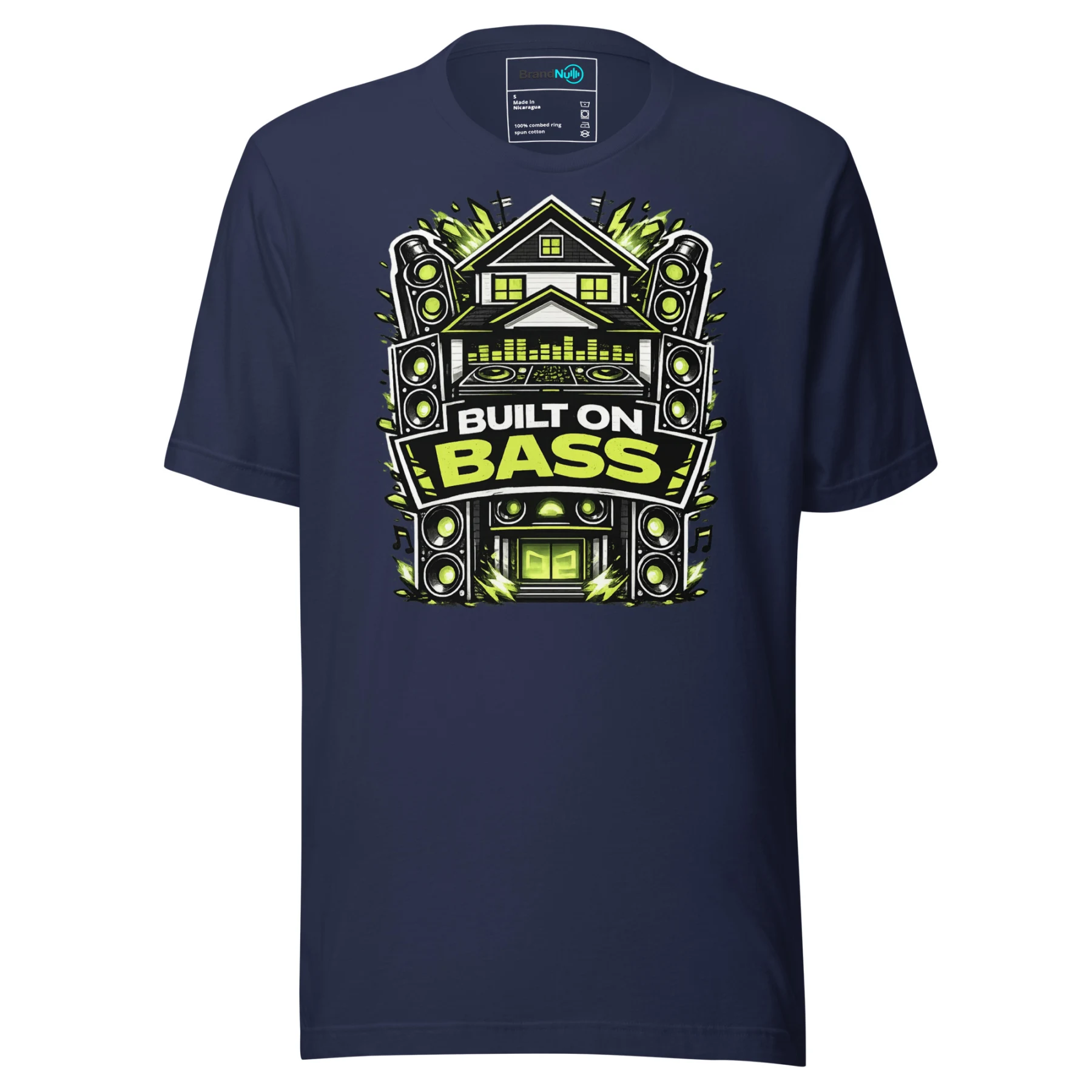 Built on Bass Smiley Full Back Green Screen T-Shirt