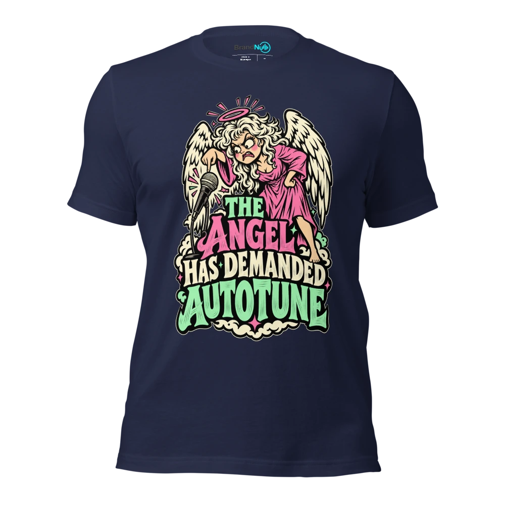 THE ANGEL HAS DEMANDED AUTOTUNE T Shirt Navy Front