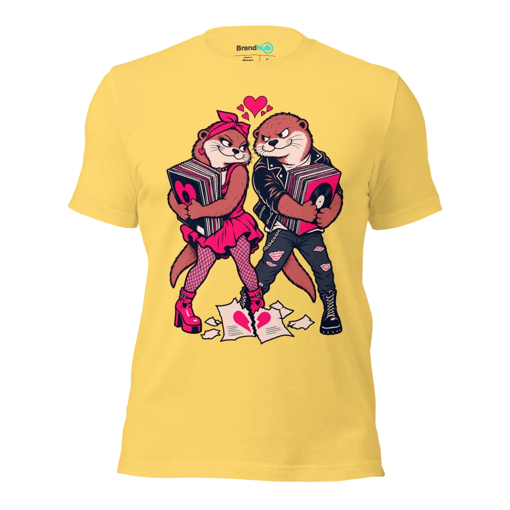THE OTTERS HAVE SIGNED A PRENUP FOR THE VINYL T Shirt Yellow Front