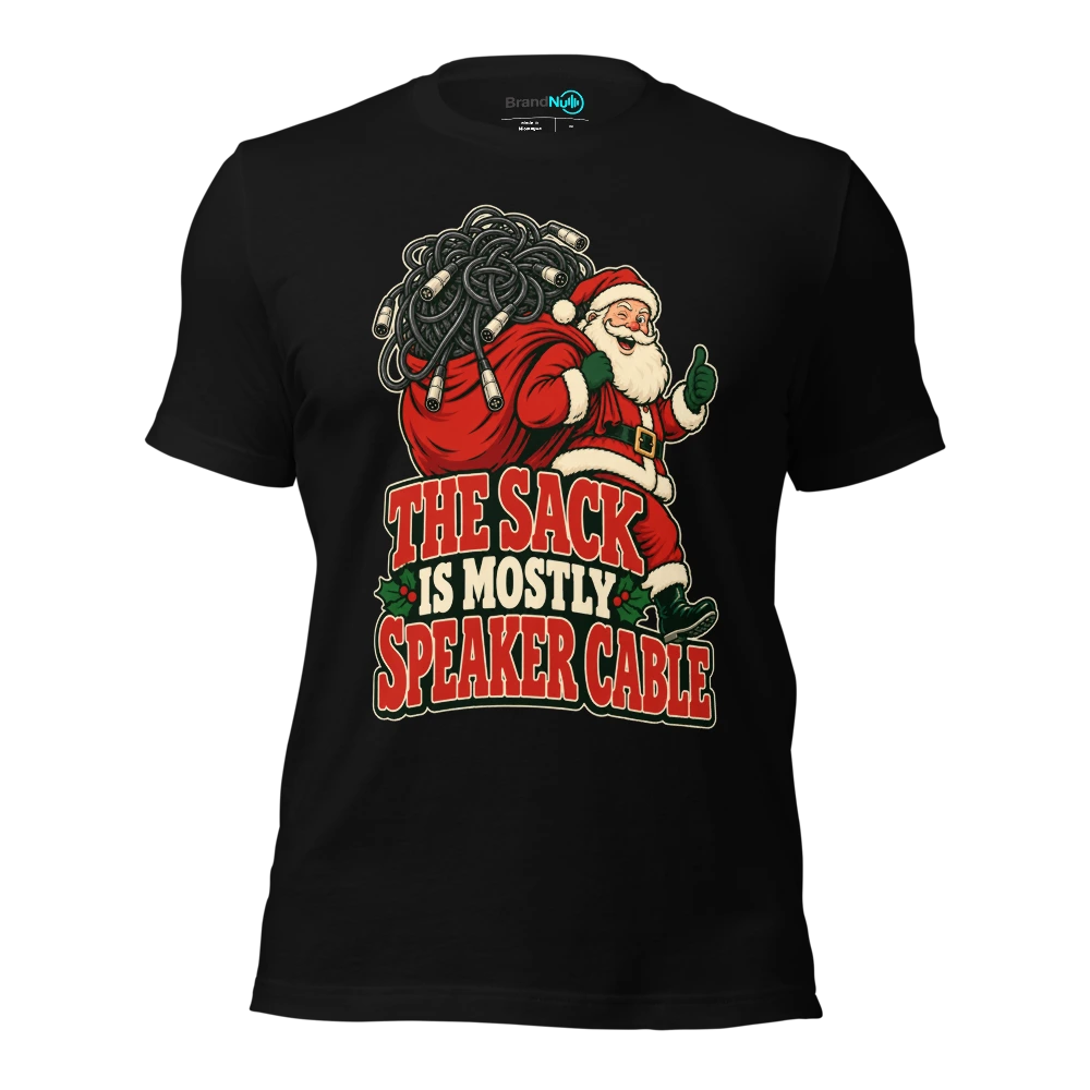 THE SACK IS MOSTLY SPEAKER CABLE T-SHIRT