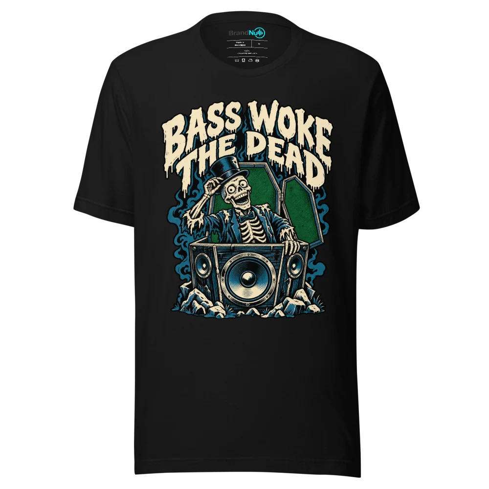 BASS WOKE THE DEAD T Shirt Black Front