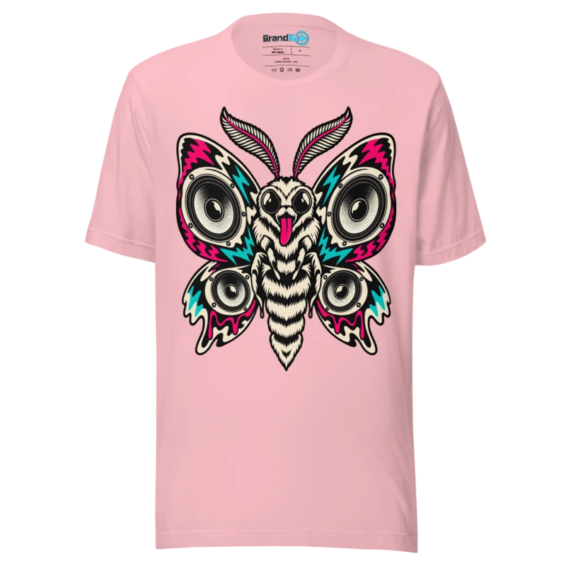 BrandNu Speaker Wing Moth T-Shirt - Pink