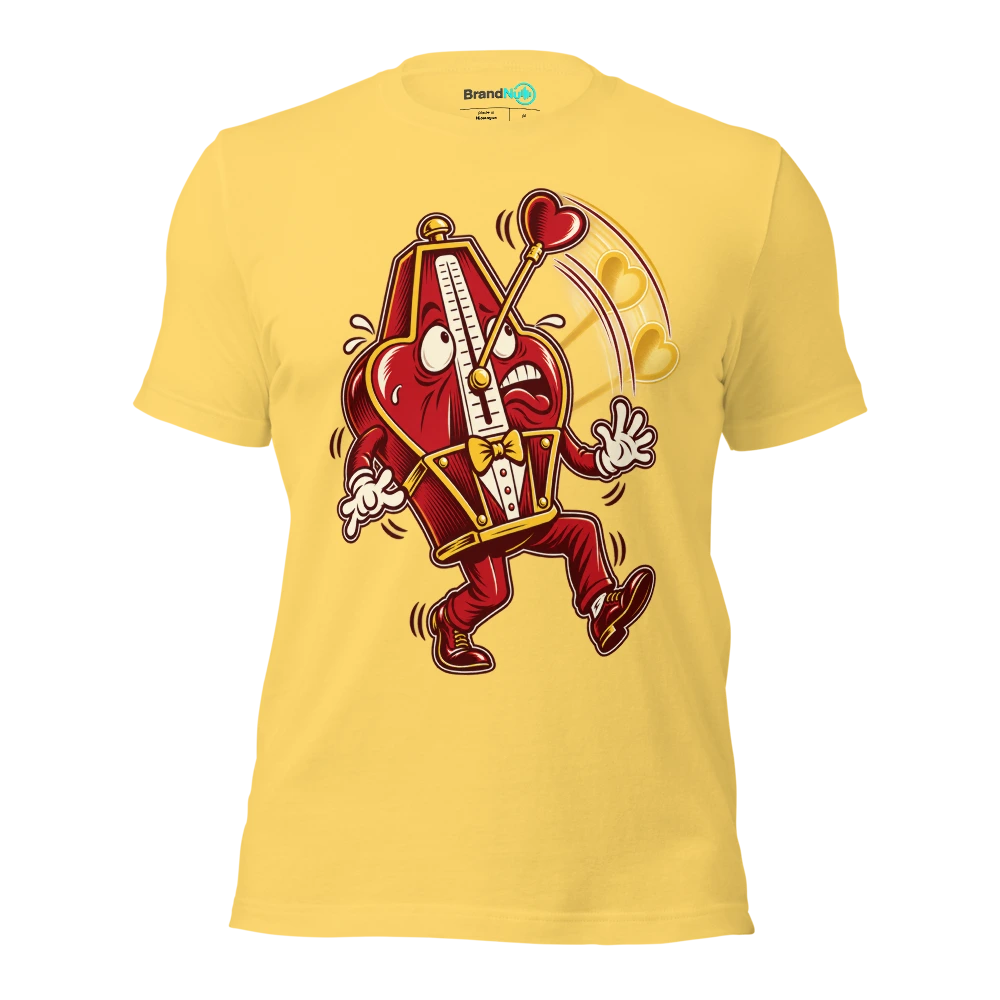 THIS HEART BEATS IN THE WRONG SUBDIVISION T Shirt Yellow Front