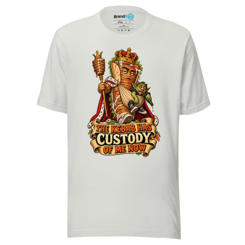 The Kebab Has Custody Of Me Now T Shirt - Silver