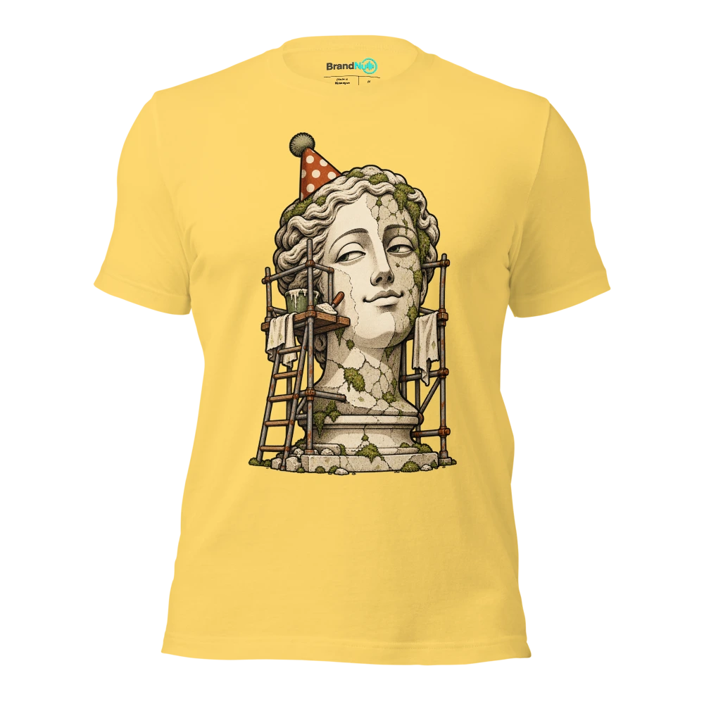 Feeling BrandNu. The face is a listed building T Shirt Yellow Front