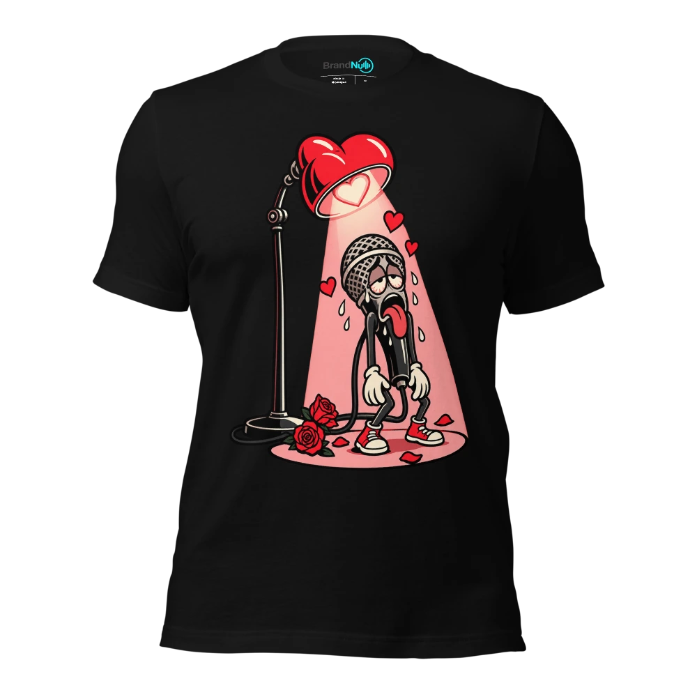 THE ROMANTIC SPOTLIGHT IS AN UNPAID OVERTIME LAMP T Shirt Black Front