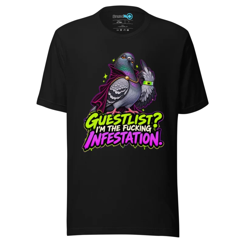 BrandNu Guestlist? I'M The Fucking Infestation. T-Shirt - Black - Front