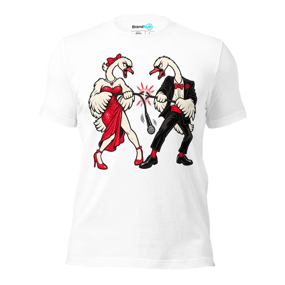 THE SWANS HAVE DIVORCED OVER KARAOKE T Shirt White Front