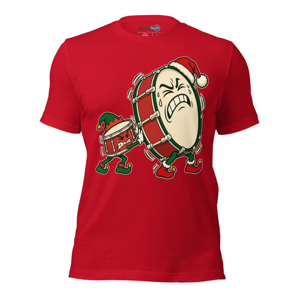THE TOY DRUM HAS A REAL ATTITUDE T Shirt Red Front