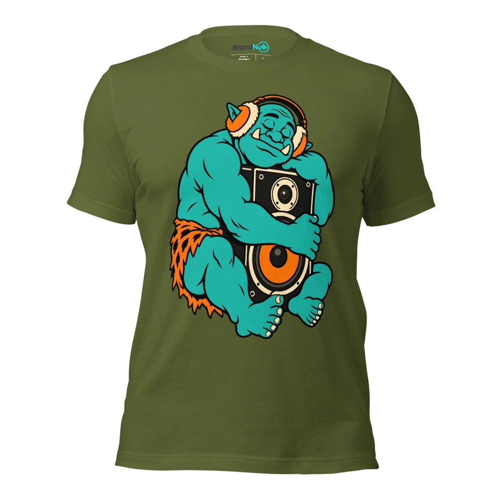 THE BIRTHDAY OGRE HAS FOUND THE QUIET CORNER T Shirt Olive Front