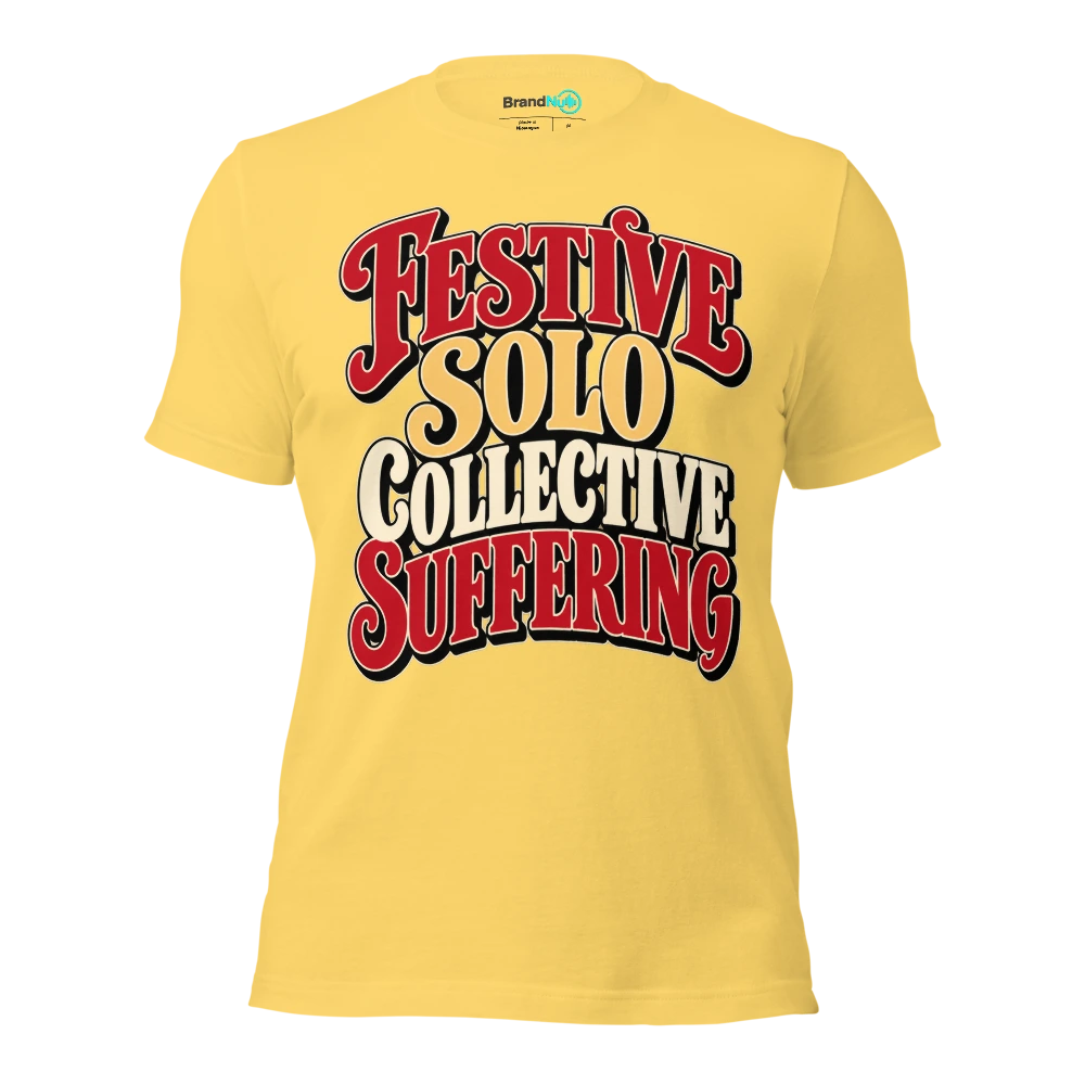 FESTIVE SOLO COLLECTIVE SUFFERING T Shirt Yellow Front