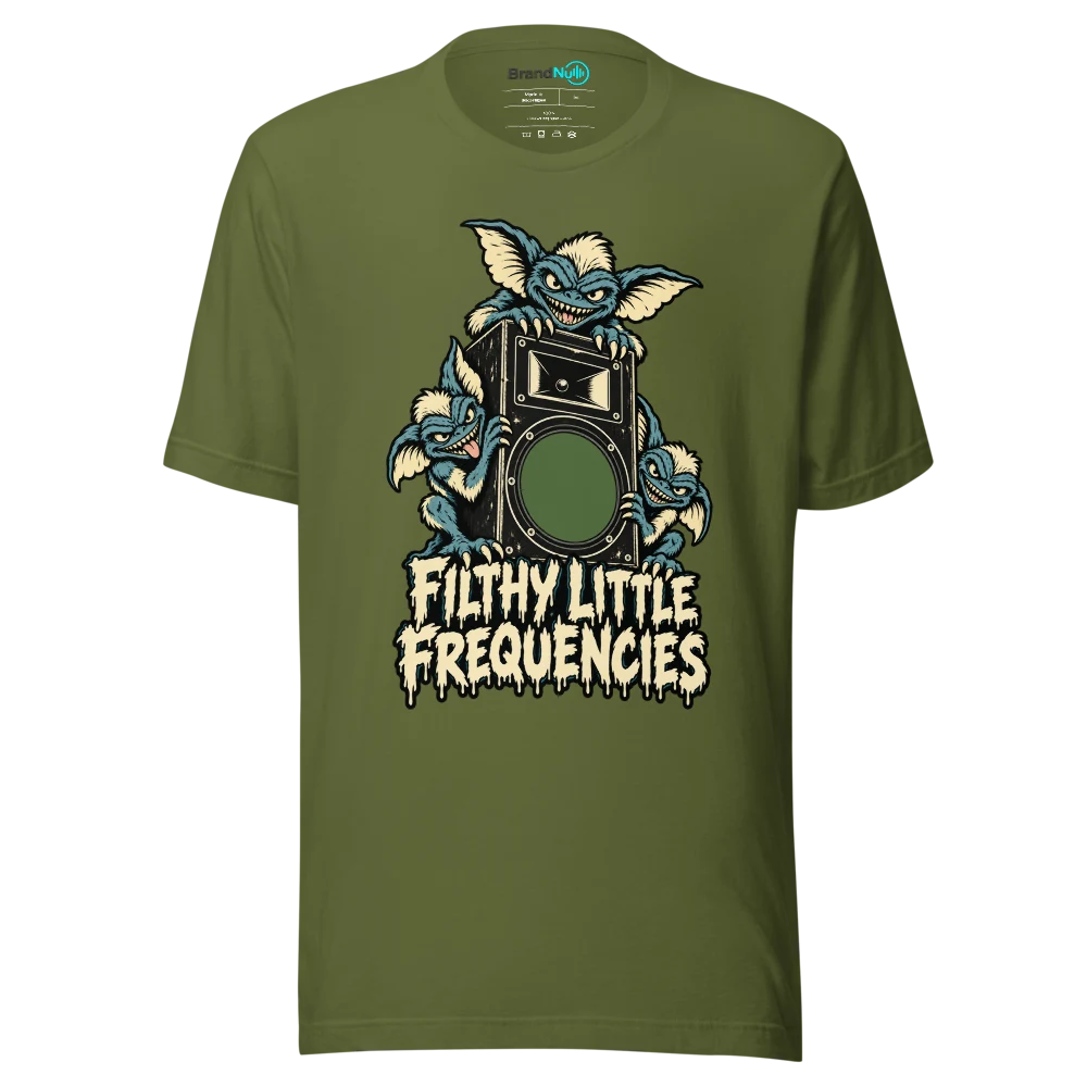 FILTHY LITTLE FREQUENCIES T Shirt Olive Front