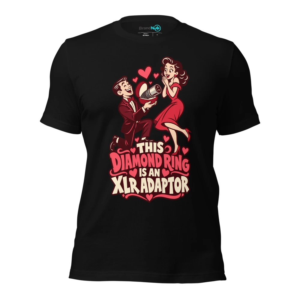 THIS DIAMOND RING IS AN XLR ADAPTOR T-SHIRT