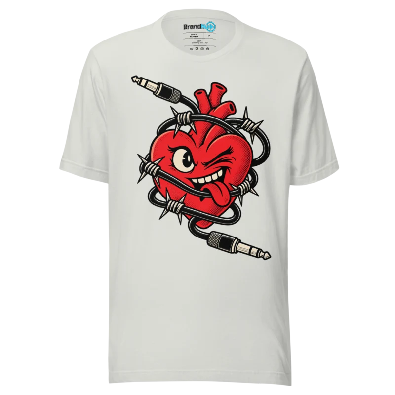 BrandNu Bassline Heart T-Shirt - Silver