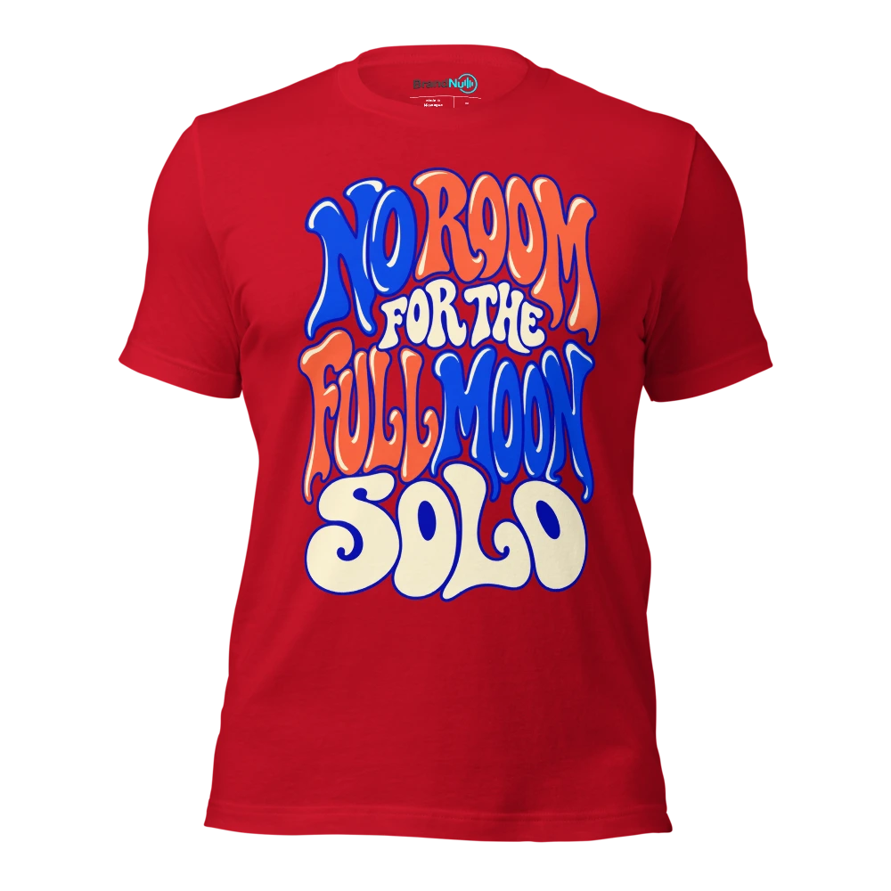 NO ROOM FOR THE FULL MOON SOLO T Shirt Red Front