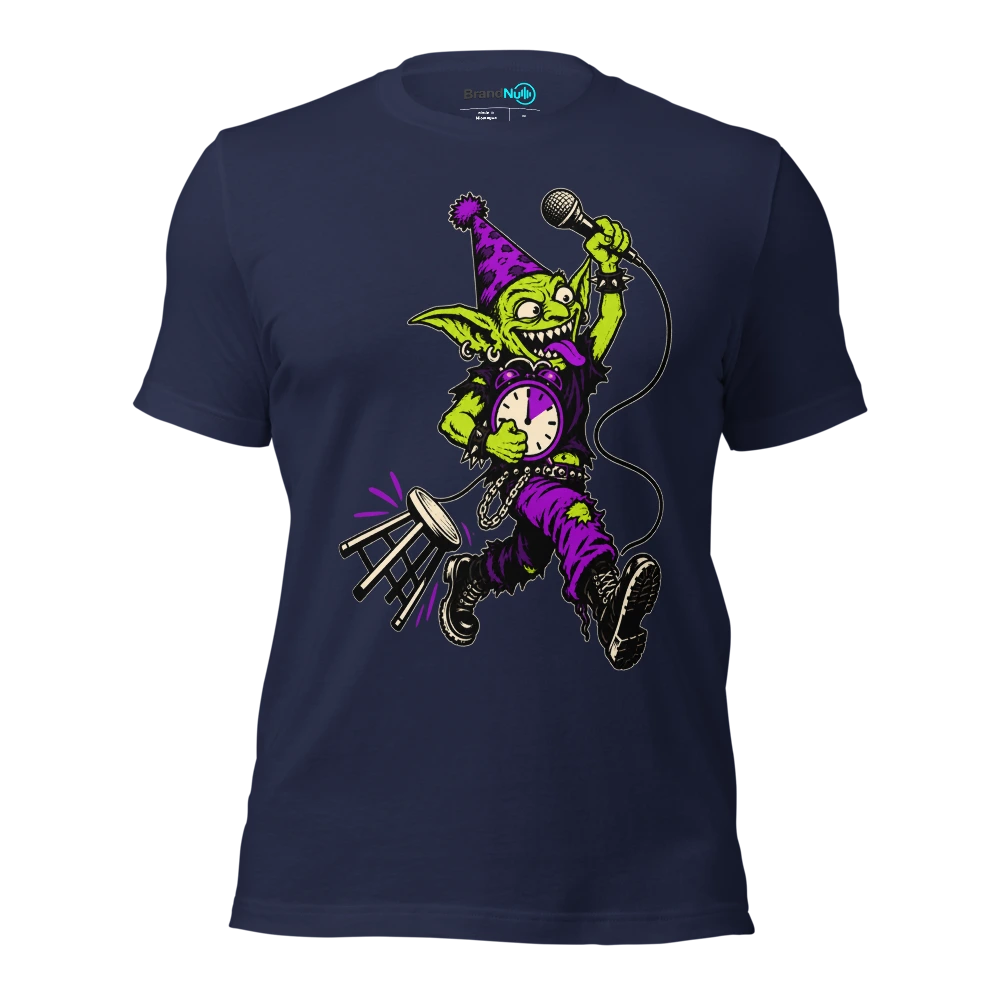 THE BIRTHDAY GOBLIN HAS STOLEN MY SET BREAK T Shirt Navy Front