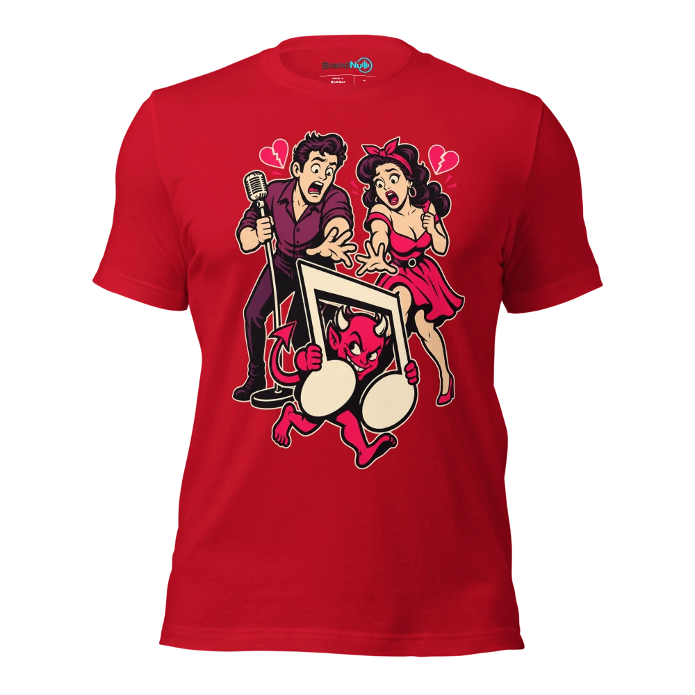 THE DUET DEMON HAS STOLEN THE HARMONY CREDIT T Shirt Red Front
