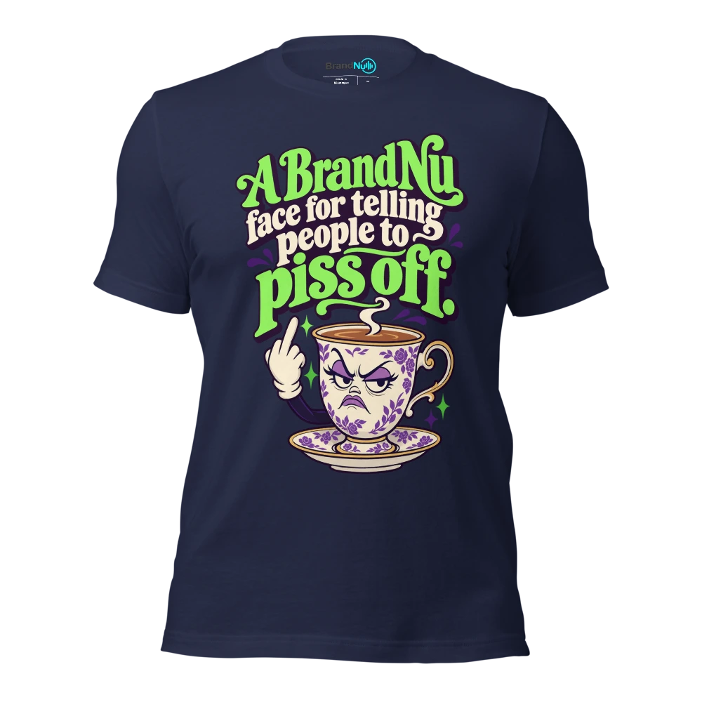 A BrandNu face for telling people to piss off T Shirt Navy Front