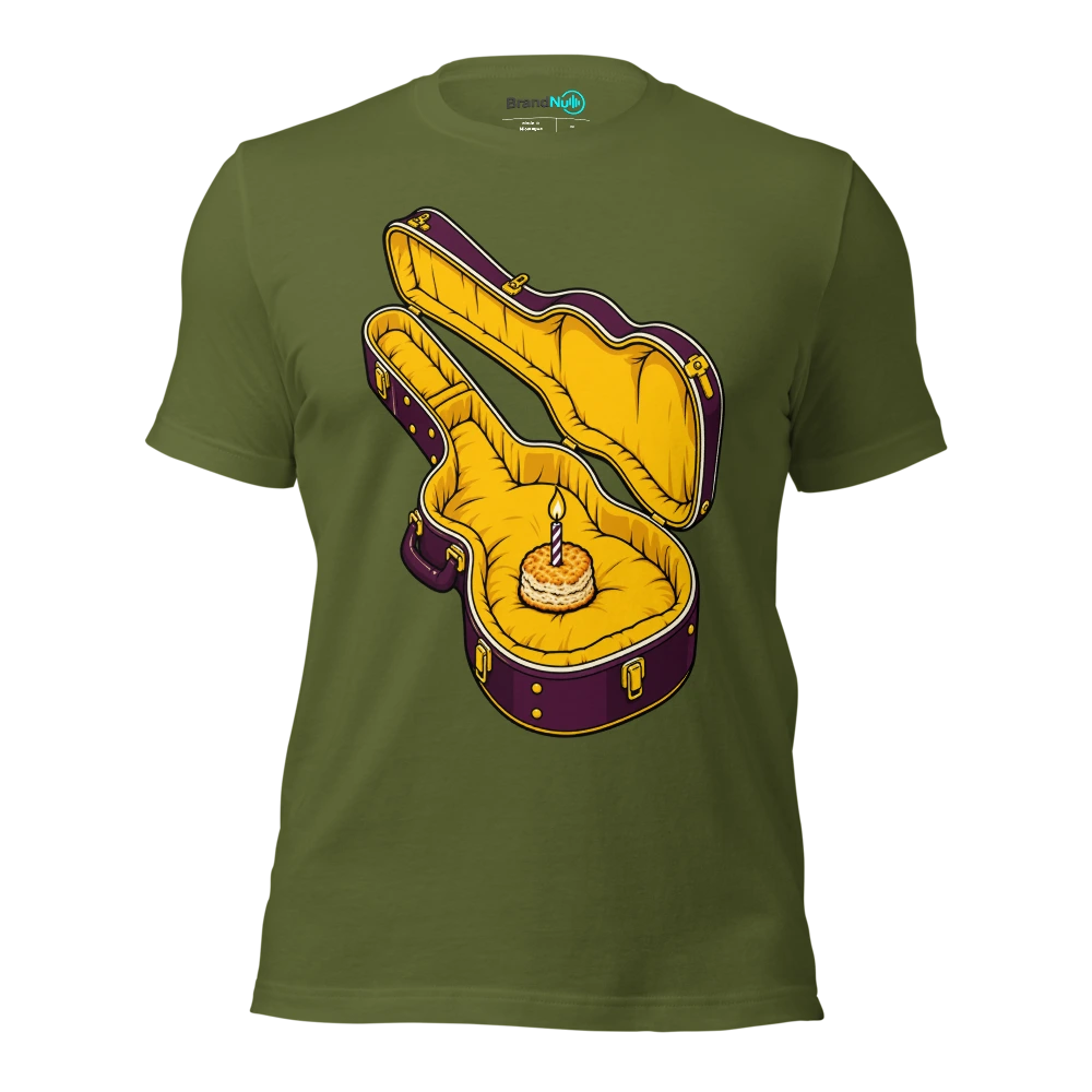 THE BAND RIDER HAS ONE BISCUIT AND A CANDLE T Shirt Olive Front