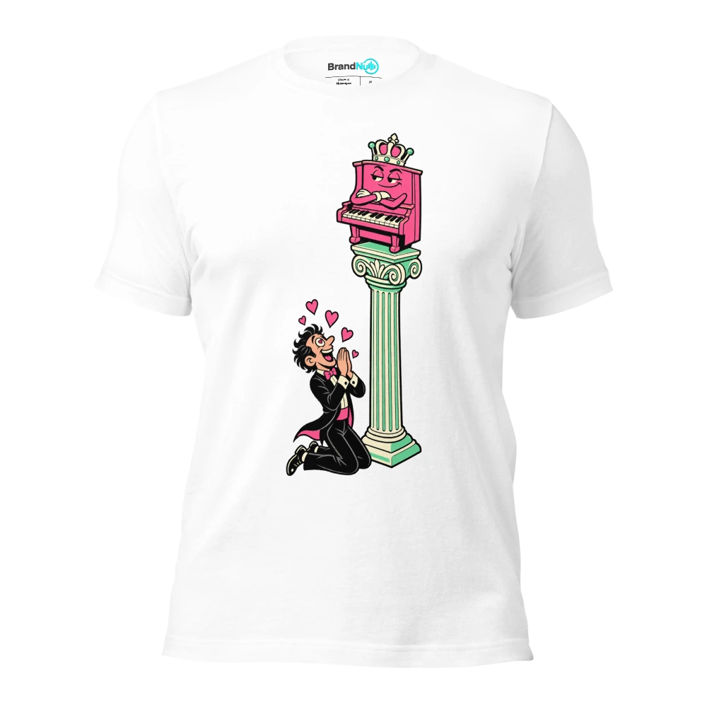THE TOY PIANO HAS A SUPERIORITY COMPLEX T Shirt White Front