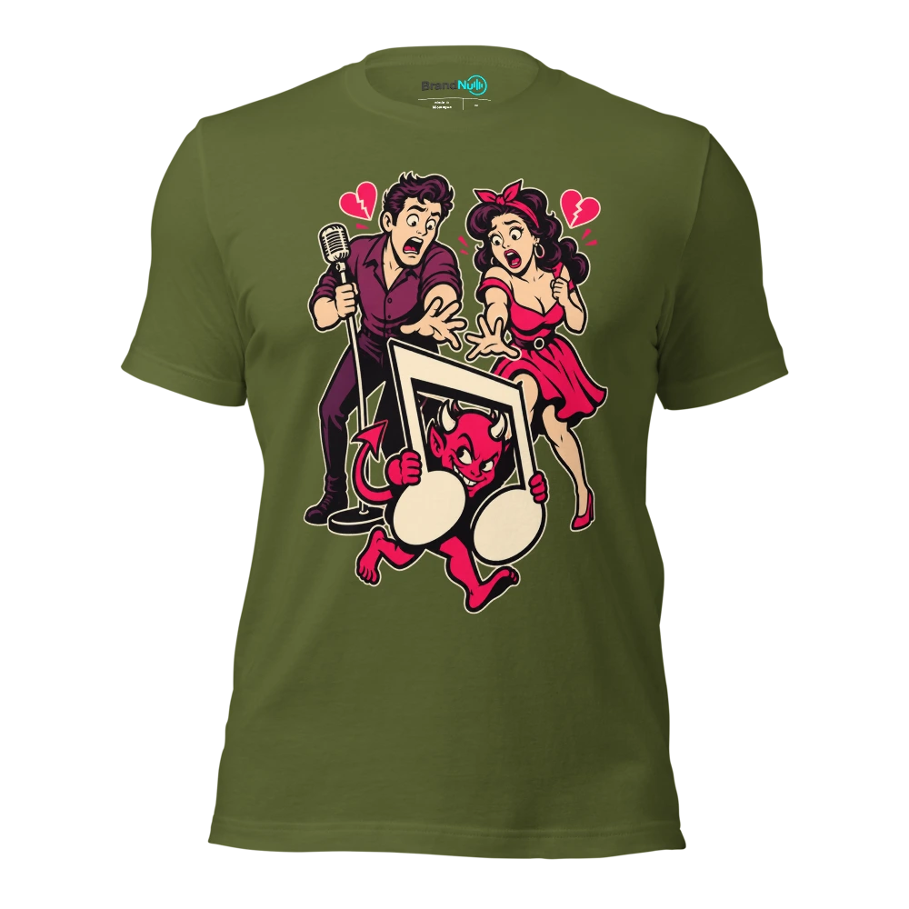 THE DUET DEMON HAS STOLEN THE HARMONY CREDIT T Shirt Olive Front