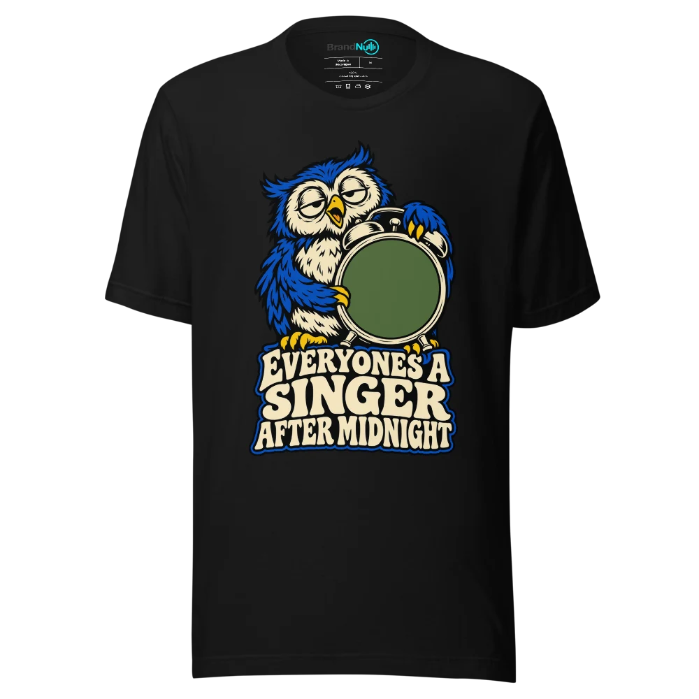 EVERYONES A SINGER AFTER MIDNIGHT T Shirt Black Front