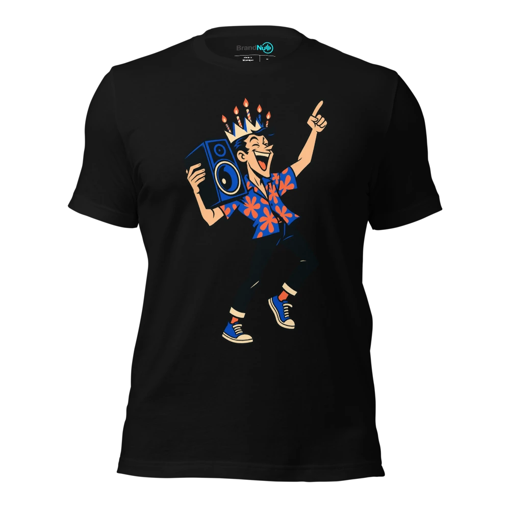 BORN TO DROP BASS FORCED TO COUNT CANDLES T Shirt Black Front