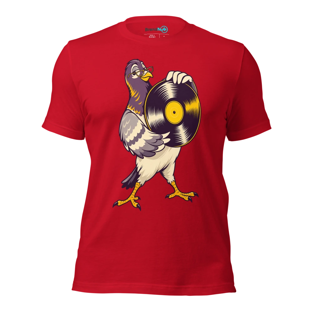 THE PIGEON COLLECTOR HAS FOUND A BIRTHDAY REISSUE T Shirt Red Front
