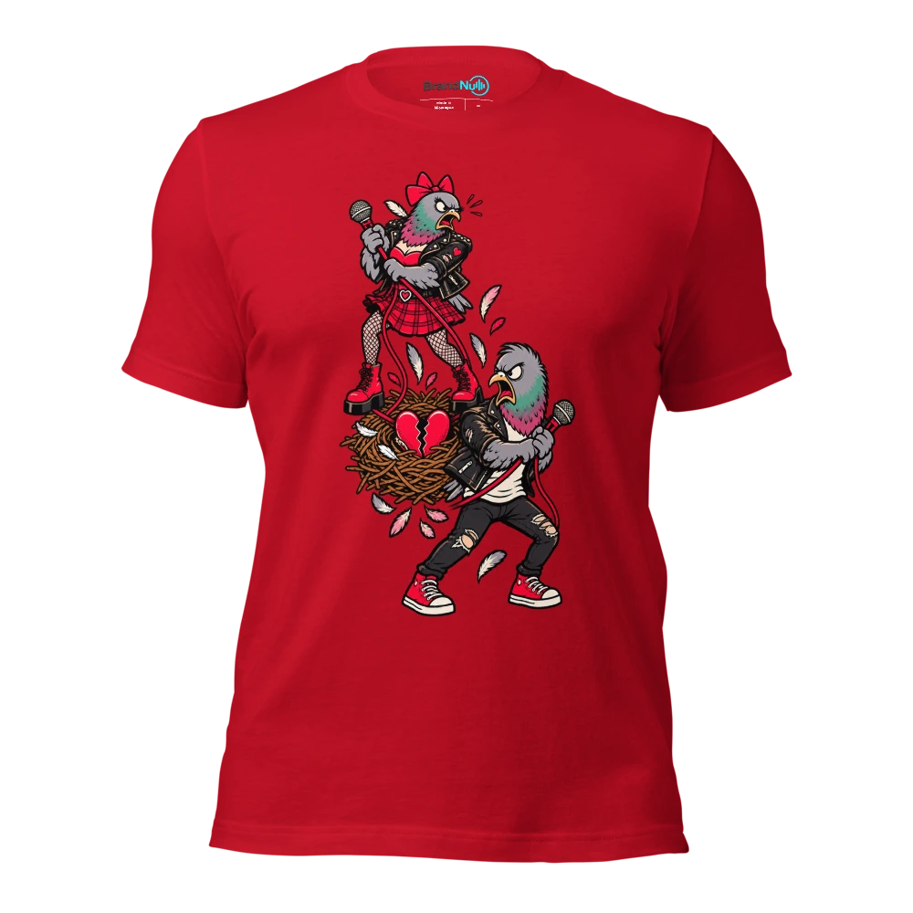 THE PIGEON PAIR HAS SPLIT OVER CREATIVE DIFFERENCES T Shirt Red Front