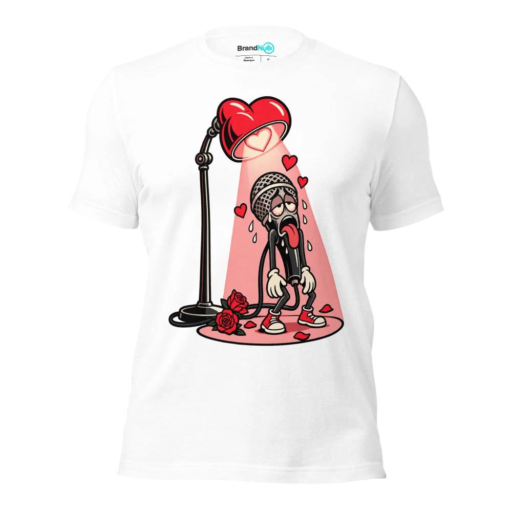 THE ROMANTIC SPOTLIGHT IS AN UNPAID OVERTIME LAMP T Shirt White Front