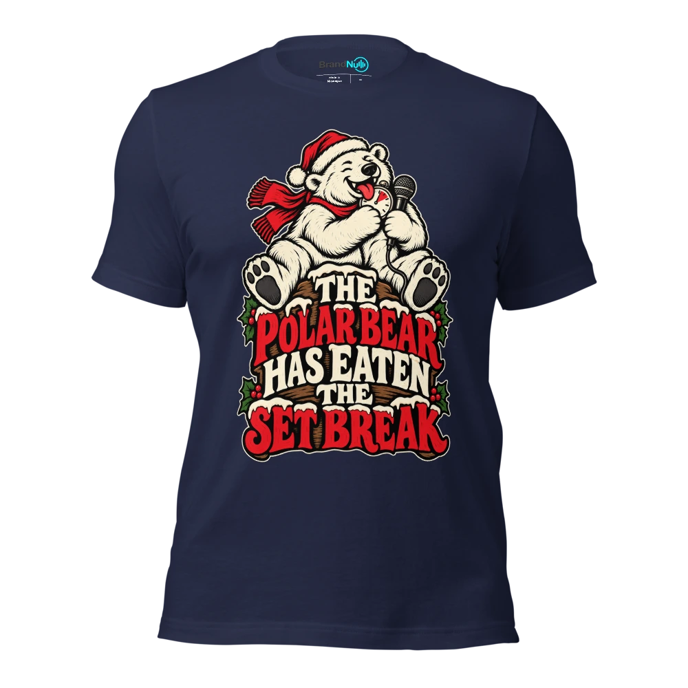 THE POLAR BEAR HAS EATEN THE SET BREAK T Shirt Navy Front