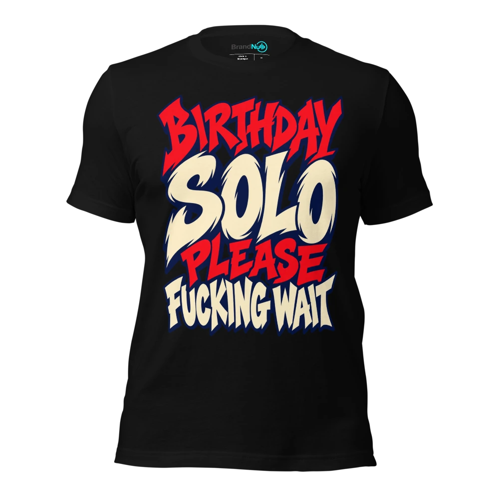 BIRTHDAY SOLO PLEASE FUCKING WAIT T-SHIRT