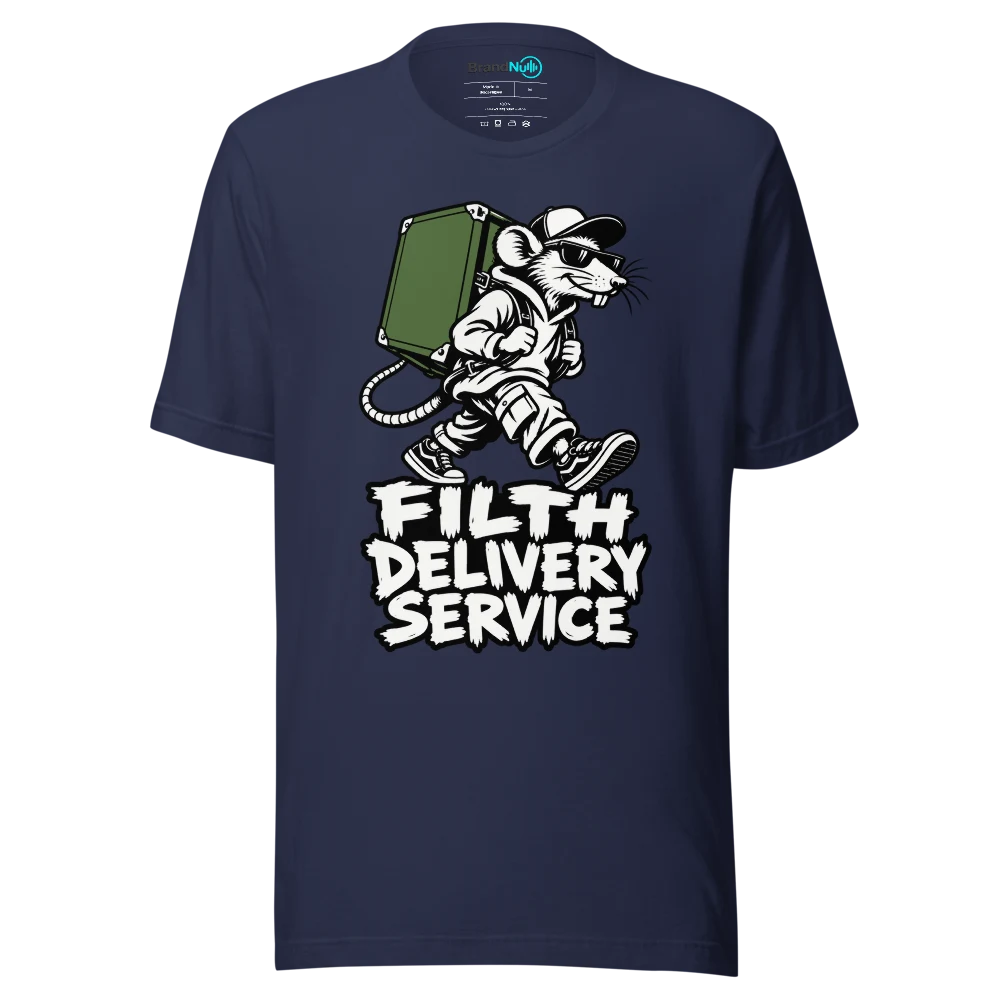 FILTH DELIVERY SERVICE T Shirt Navy Front