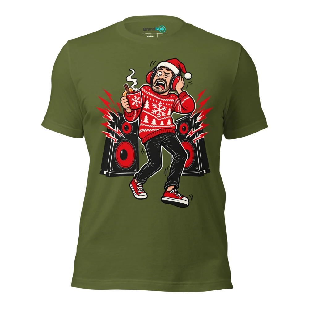 I CAME FOR MULLED WINE I LEFT WITH TINNITUS T Shirt Olive Front