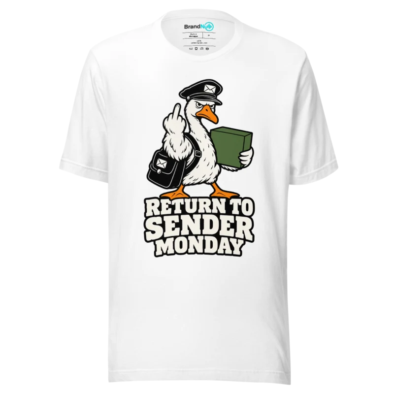 RETURN TO SENDER MONDAY T Shirt - White